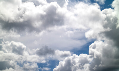 The sky was filled with clouds that formed rain.