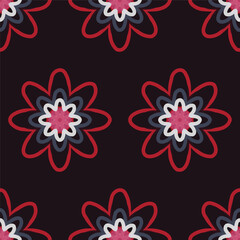 Seamless Abstract Flower Pattern from Ellipses