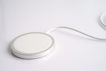 Wireless charger, magnetic charging modern equipment of mobile phone.