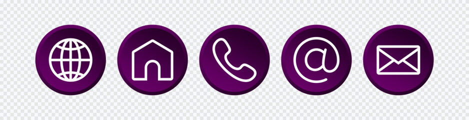 Obraz premium social media and contact icons