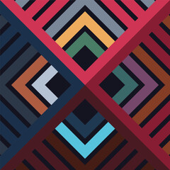 Abstract Modern Pattern Created from Repetitive Shapes