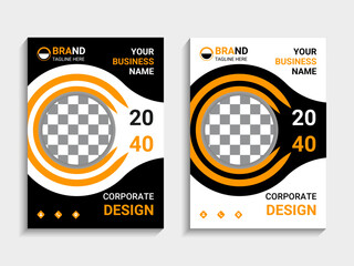 City background corporate book cover design template in a4 or can be used to annual report, magazine, flyer, poster, banner, portfolio, company profile, website, brochure cover 