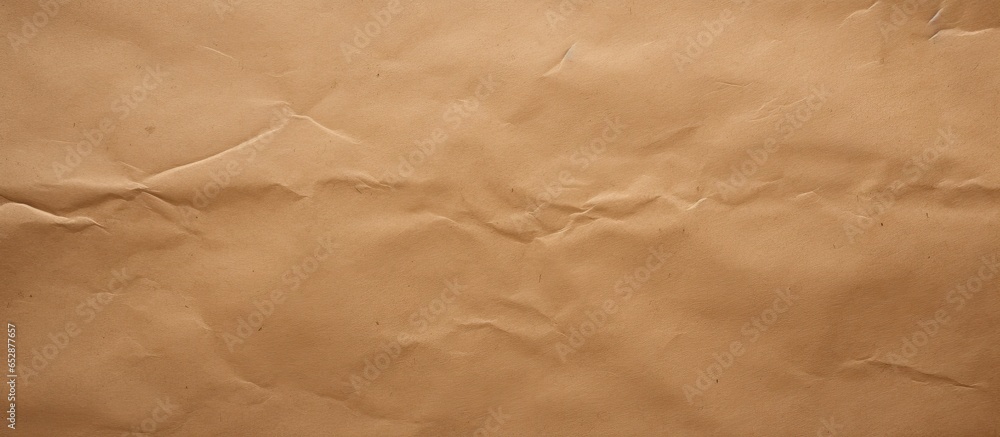 Poster top view of an old kraft paper box with a craft pattern set against a recycled brown paper texture b