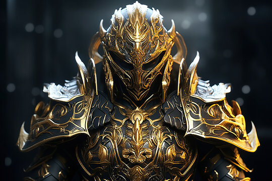 Fantasy hero in stylized armor
