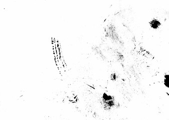 Abstract black and white background with grunge texture hand drawn illustration