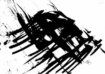 Abstract black and white background with stroke line hand drawn illustration