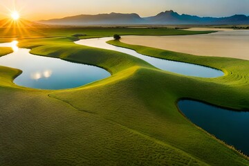 golf course in the morning