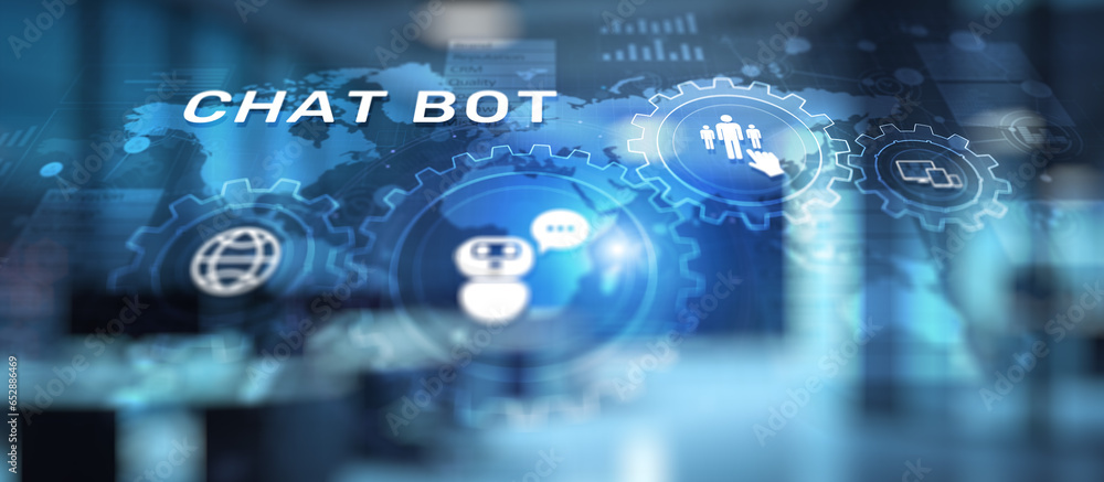 Poster chatbot computer program designed for conversation with human users over the internet. support and c