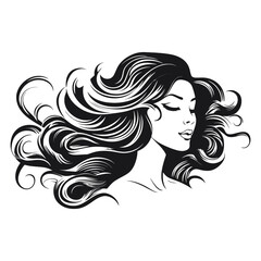 Radiant woman with flowing hair dancing in the wind, exuding a captivating sense of freedom and energy