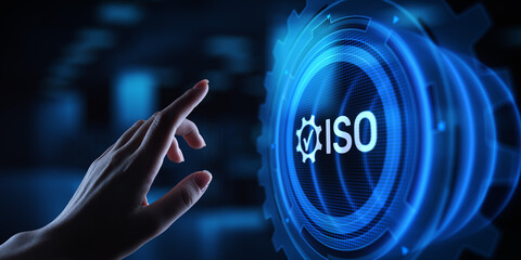 ISO standards quality control assurance warranty business technology concept.