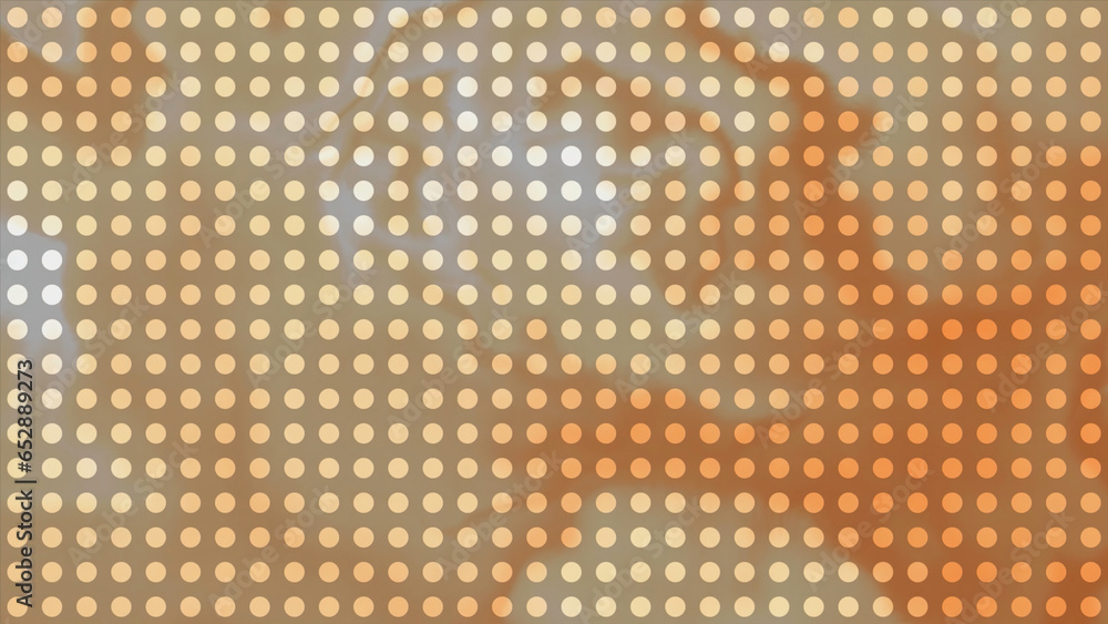Poster background with bright blurred spots and dots. motion. background animation with dots and retro comi
