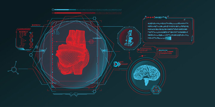 Sci-fi medical research program interface.