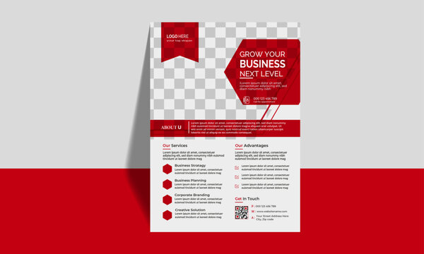business flyer leaflet design red 