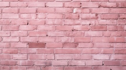 Fototapeta premium Pretty in Pink. Brick Wall Backdrop with Copy Space 