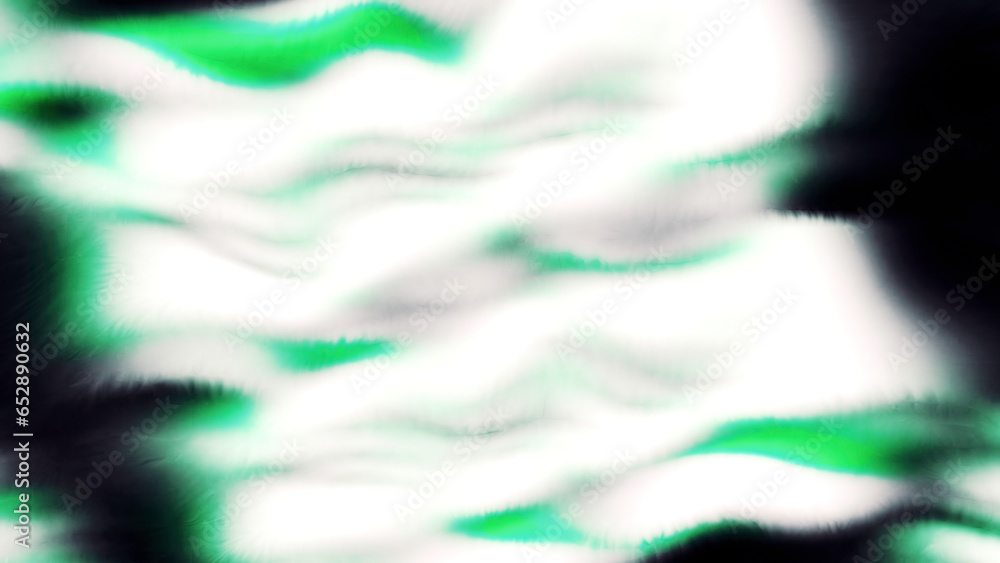 Poster green background with magic dust. motion. small illuminated particles flying in different directions