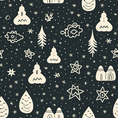Enchanting Christmas Elegance: Seamless Pattern Background