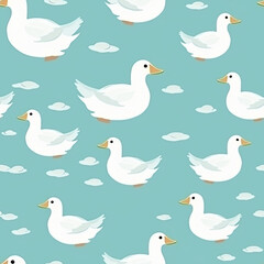 seamless background with duck