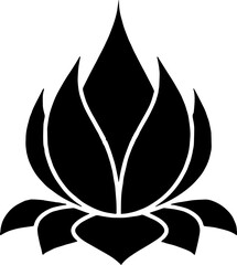  Lotus flower icon isolated on white background - obrazy, fototapety, plakaty