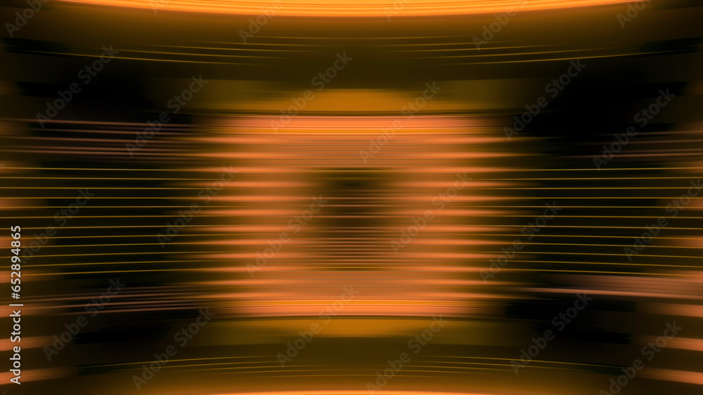 Aufkleber 3d animation with stripes and pulsating pulses of electronics. motion. computer background with movi