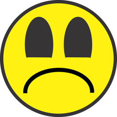 Emoticon icons set. Sad, neutral style - stock vector