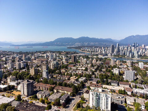 Aerial Drone Photo of Kitsilano Vancouver Canada