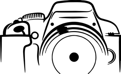 Camera or photography icon isolated on white background