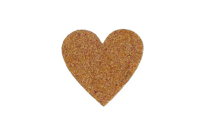glittering heart on transparent background