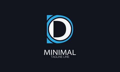 letter icon D vector