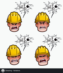 Construction Worker - Expressions - Negative - Swearing - Variations
