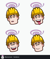 Construction Worker - Expressions - Unwell - Mesmerized - Variations