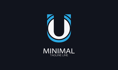 letter icon U vector