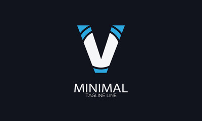 letter icon V vector