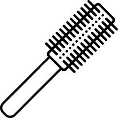 Hairbrush and comb icon Isolated on white background 