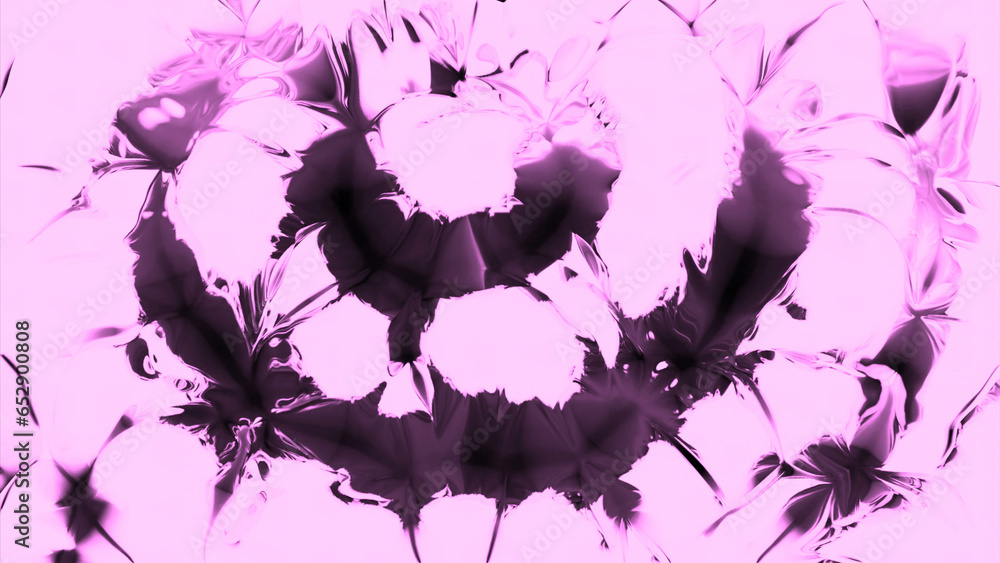 Poster liquid pattern with effect of moving explosion. design. moving circular galaxies in liquid 3d patter