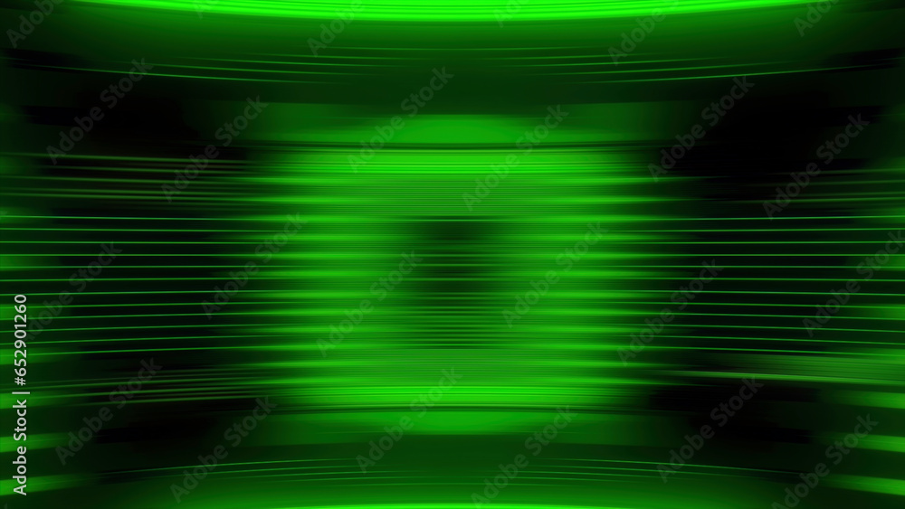 Poster 3d animation with stripes and pulsating pulses of electronics. motion. computer background with movi