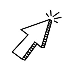 hand drawn pointer click