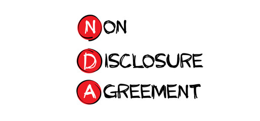 NDA, non disclosure. Intellectual copyright or C letter. Copy right symbol. Agreement doc or paper, document or data content, information file concept of legal education icon. Pad lock privacy logo.