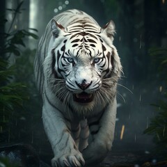 Obraz premium White tiger in the wild