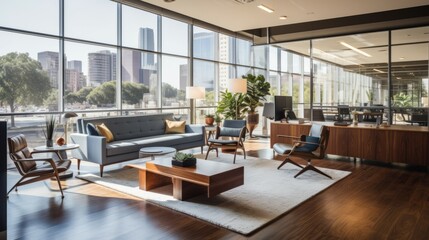 Mid-Century Modern Commercial Building with Large Windows