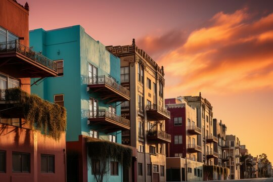Architectural Marvels: Art Deco Apartment Buildings with Ornate Balconies and Bold Colors