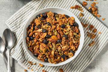 Healthy Homemade Blueberry Granola Breakfast Cereal