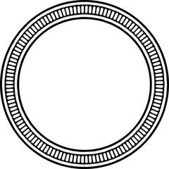 Fototapeta na wymiar Round Decorative geometric circle shapes ornamental Border 