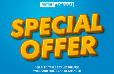 Special Offer editable text effect 3d style template