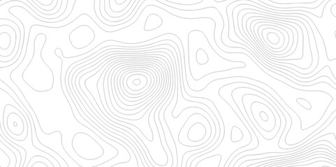 Topographic map background geographic line map with seamless pattern ornament design. The black on white contours vector topography stylized height of the lines map.
