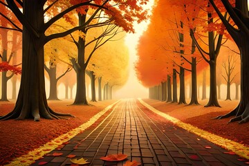 A captivating abstract autumnal background - obrazy, fototapety, plakaty