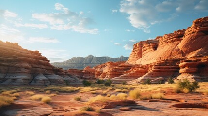 Fototapeta na wymiar Stark Beauty: A Magnificent Desert Canyon Landscape