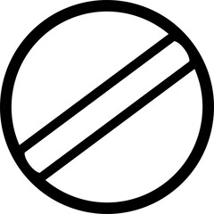 Prohibition sign icon or forbidden sign icon
