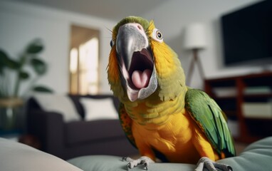 Amazing parrot mimicking household sounds
