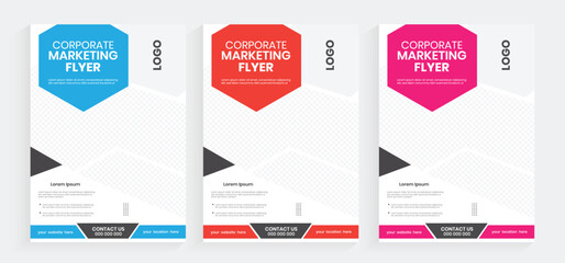 Corporate theme business best flyer design, Creative design element A4 leaflet, A4 business handout, and A4 business agency clean paper sheet design