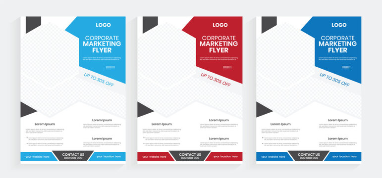 Corporate theme business best flyer design, Creative design element new year A4 leaflet, A4 size business proposal, Newest handout publication, and A4 clean paper sheet design